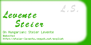 levente steier business card